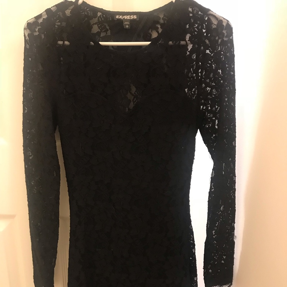 black lace dress